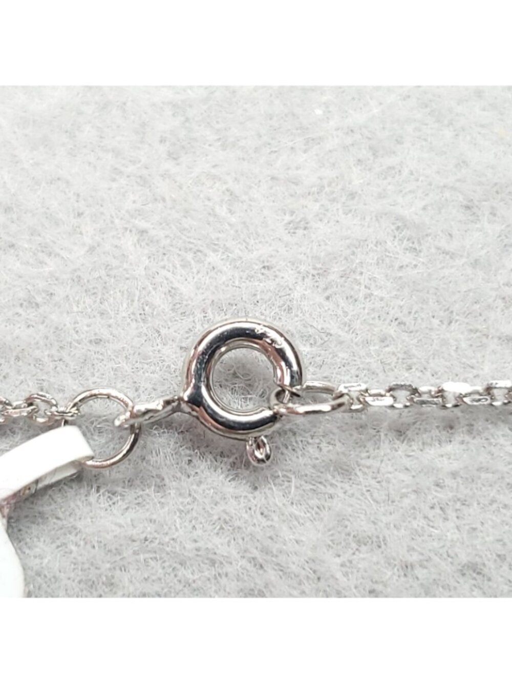 Sterling Silver Diamond MOM Necklace Dainty 18" - Picture 5 of 7